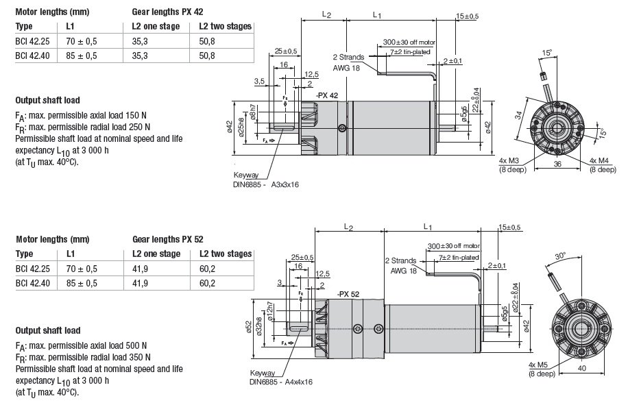 Мотор-редуктор постоянного тока ebmpapst BCI-42.25В00-РХ42